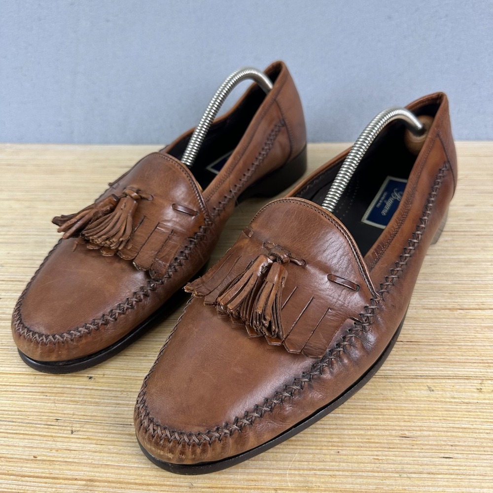 COLE HAAN Bragano Brown Leather Tassel Loafers Shoes Mens 13N Made Italy 10003
